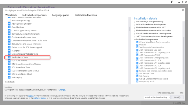 MicroServices using Service Fabric and .Net Core with CI - CD